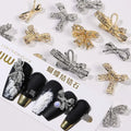 Wholesale Ready Stock Metal Alloy 3D Nail Bow Knot Rhinestones Glass Material for Nail Art