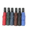 Cheap Wholesale Custom Three Folding 190T Pongee Fabric Rain Umbrellas Automatic