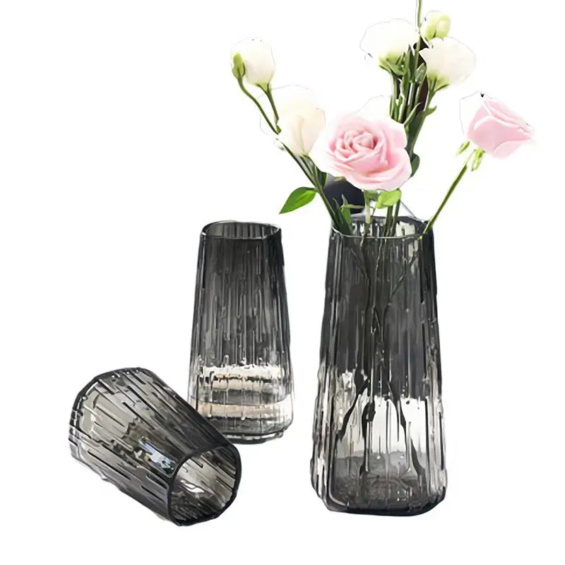 Modern Japanese Simple Creative Transparent Glass Hydroponic Vase New Primary Color for Tabletop Display