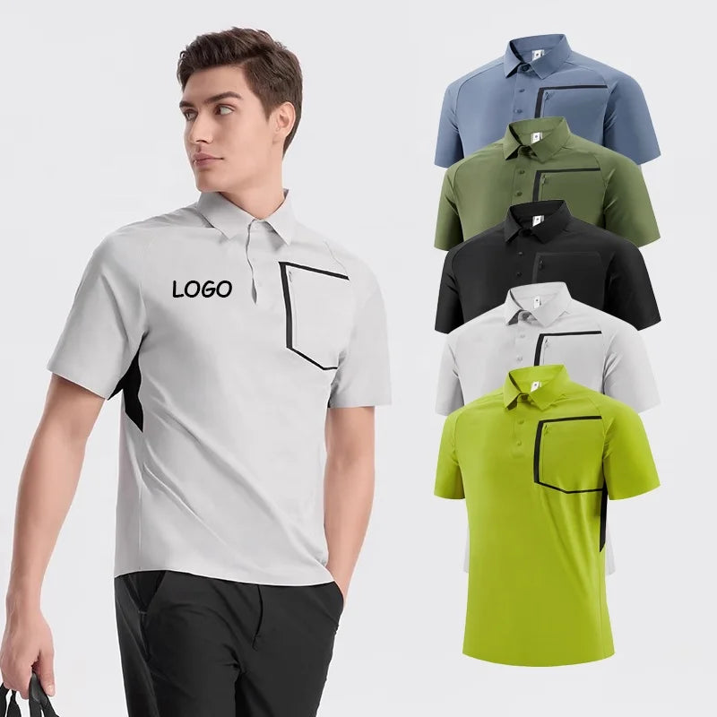 Fast Delivery Custom Printing Breathable Casual 100% Polyester Tracksuits T Golf Shirt Men's Short Sleeve Sports Polo Shirt