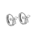 925 Silver Hoop Earrings Sterling Silver Cubic Zirconia Bowknot Fine Jewelry Factory Wholesale Cute Fashion for Girl Women Gift