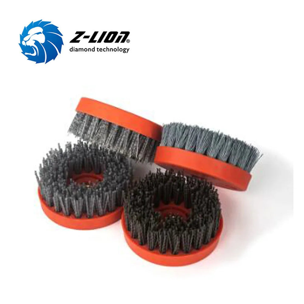 4 Inch 5/8''-11 M14 Silicon Carbide Abrasive Round Antique Brush for Granite Marble Stone