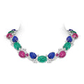 Luxury Famous Brand Design Jewelry 925 Sterling Silver Tutti Frutti Style Necklace Fine Jewelry