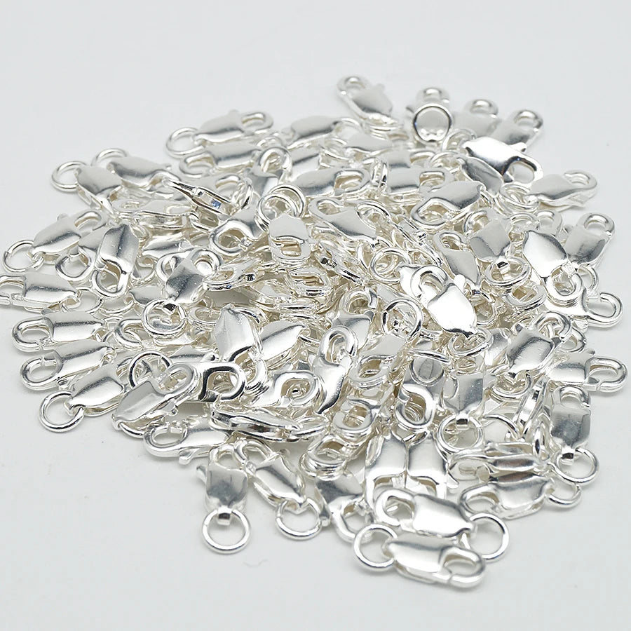 Custom Jewelry DIY 925 Sterling Silver Lobster Clasp Chain Necklace Bracelet Making Jewelry Findings & Components