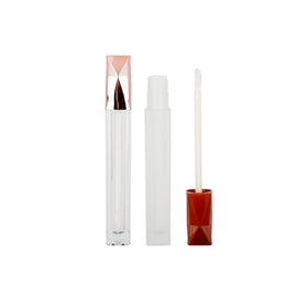 2.5ml High Quality Plastic Square Pink Customizable Color Screen Printed Empty Lip Gloss Tubes Cosmetic Custom Logo Low MOQ