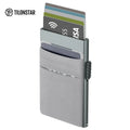 Aluminum Wallet With Elasticity Back Pouch ID Credit Card Holder RFID Mini Slim Wallet Automatic Pop up Bank Card Case