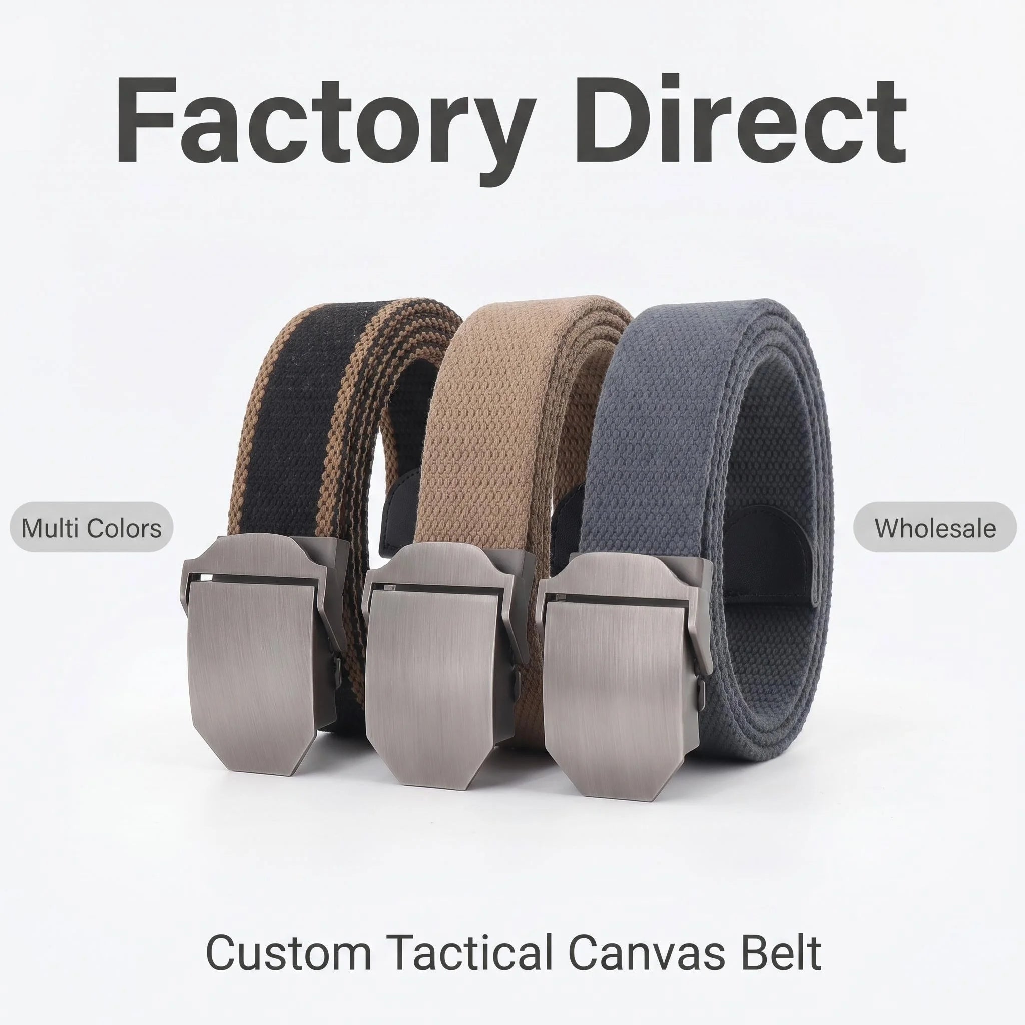 Wholesale Customized Personalized Tactics Men's Canvas Belt Student Leisure Polyester Belt Decorative Fabric Belt