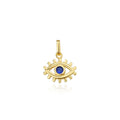 Daidan Zirconia Women Sterling Silver Necklace Evil Eye Gold Plated Pendant