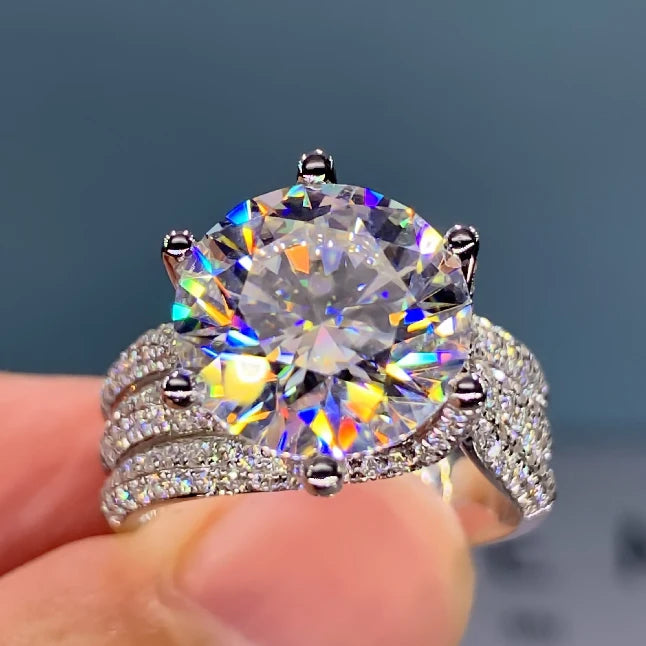 CAOSHI Jewelry Silver Color Wedding Diamond Bling CZ Zirconia Finger Rings Customized Wedding Engagement Woman Rings Jewelry