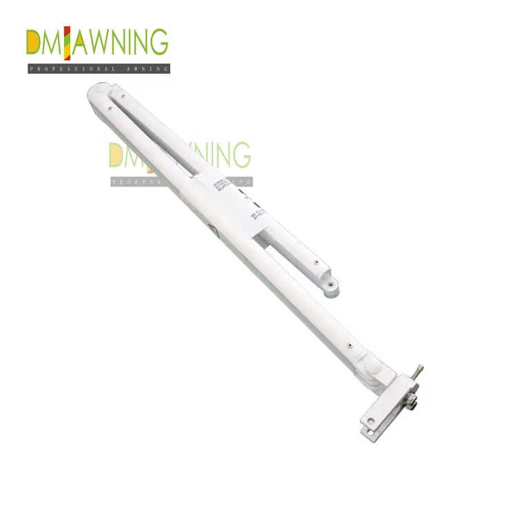 Aluminum Folding Awning Arm Strong Motor Manual Operation 5m Max Projection 3m Powder Coated Aluminum Alloy Acrylic Modern
