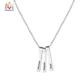Women's Simple Geometric Stainless Steel Collarbone Chain Pendant New Trendy Gold Plated Long Necklace with Engraved Name