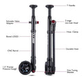 Bike Inflator MTB Fork Rear Suspension Pump 400 PSI Schrader Valve Aluminum Alloy Hand Pump with Pressure Gauge BETO SP-003AG