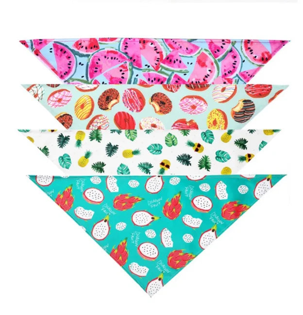 Custom Printed Cotton Pet Triangle Bandana Christmas Dog Bandanas
