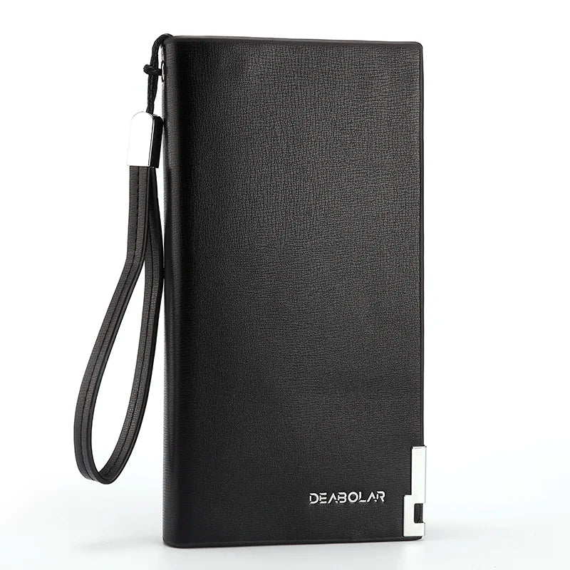 Hot-Selling Luxury Vintage PU Leather High-Quality Brand Large Capacity Men's Clutch