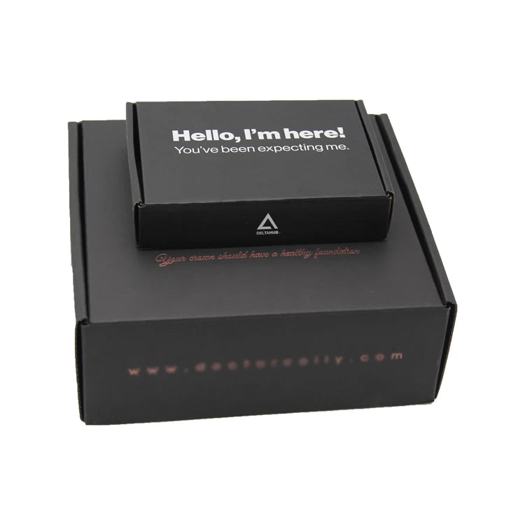 Custom Black Medium Shipping Boxes 12x12x4 Leopard Print Various Specifications Personalized Boxes for Hair and Socks