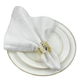 Stainless Steel Modern Luxury Eco-Friendly Stocked Napkin Rings with Multiple Patterns Wing Shaped Design for Travel Use