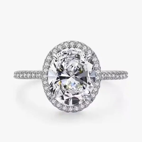 Ailmay New Style Fashion Generous 925 Sterling Silver Sparkling AAAAA CZ Finger Ring for Women Luxury Romantic Wedding Jewelry