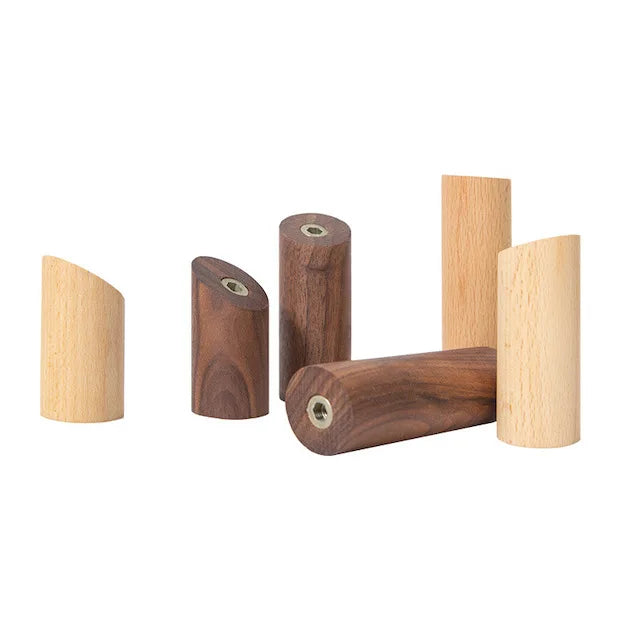 CUSTOM 4 Pack Coat Hooks Wall Mounted Hooks for Hanging Bathroom Towels Clothes Wood Wall Hooks