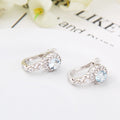 Abiding Drop Shipping Sky Blue 925 Silver Earrings New Style Simple Earrings for Women