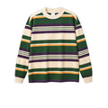 340G Heavy Weight Top Quality Europe America Size Mens Casual Tee Cotton Comfortable Fabric Long Sleeve Mens Plus Size Striped T