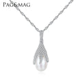 CZCITY Zircon Necklace Woman Jewellery Wholesale Unique Statement Silver 925 Sterling Chain Pendant Jewelry