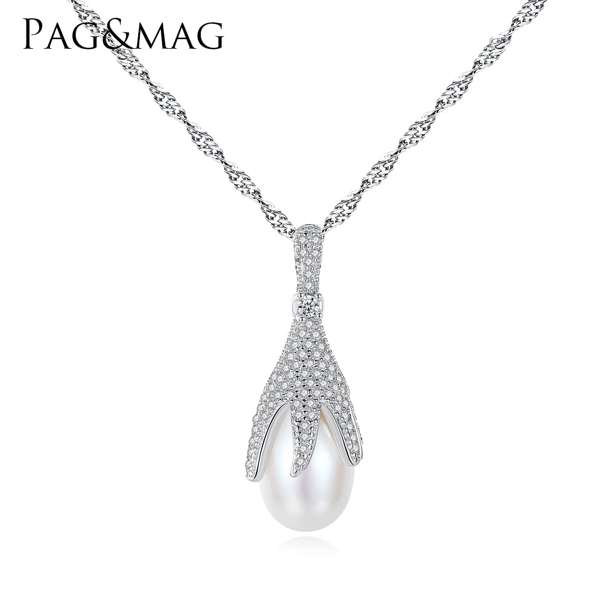 CZCITY Zircon Necklace Woman Jewellery Wholesale Unique Statement Silver 925 Sterling Chain Pendant Jewelry