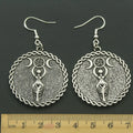 Custom SanLan Wicca Triple Moon Goddess Star Hook Earrings for Women Amulet Jewelry Gift