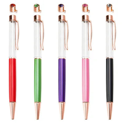 Metal Ballpoint Pen Creative DIY Crystal Empty Pen Can Customize Logo