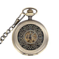 Modern Zinc Alloy Case Roman Flower Design Automatic Mechanical Dial Pocket Watch