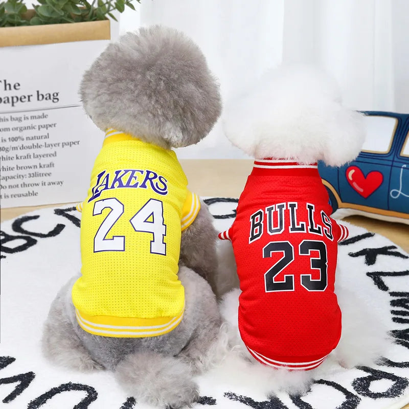 Pet Accessories Basketball Uniforms Sportswear Spring Summer Clothes Pet Dog Shirt Clothes Pet Dog Vest