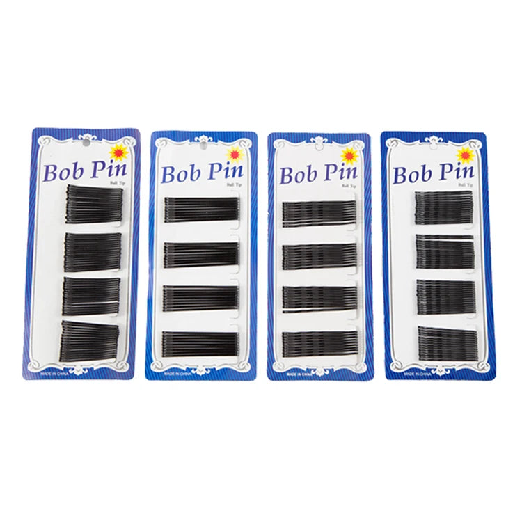 Minimalist Eco-Friendly Fashion Metal Hair Pins 56pcs Set Card Packing Black Hair Clip for Women