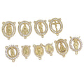 CZ8512 18k Gold CZ Pave Virgin Mary Centerpiece Medal Religious Madonna Jewelry Rosary Centers Connector Making Kit Supplies
