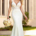 Wholesale Custom Wedding Dress 2023 New Bride Wedding Lace Simple Tail Vestidos De Novia Mermaid Wedding Dress