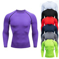 Men Compression Running T Shirt Fitness Quick Dry Rashgard Tight Long Sleeve Sport Tshirt Training Jogging Shirts Gym Sportswear
