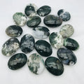 Hot Sale Crystal Polished Gemstone Moss Agate Palms Healing Stone for Decoration