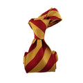 China Suppliers Wholesale Handmade Men Fashion Shengzhou Necktie 100% Silk Jacquard Woven Gold Red Striped School Uniform Ties