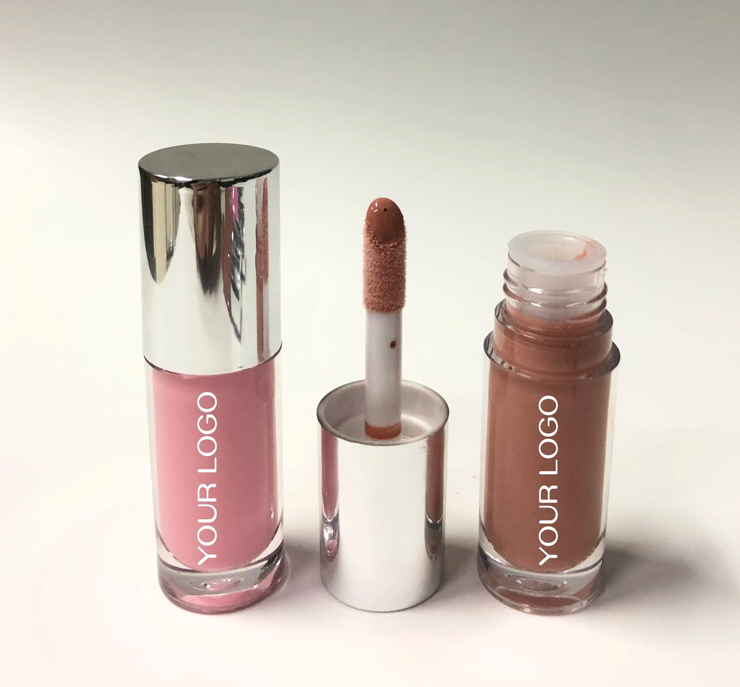 Exquisite Cosmetics Private Label Lip Tint High Pigment Silver Tube Liquid Lip Gloss