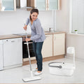 Steel Professional Microfiber High-Durability Hands-Free Extendable Handle Mop Bucket Set Wet/Dry Cleaning System Includes 2