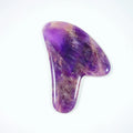 Natural Purple Crystal Heart Shape Gua Sha Private Label Amethyst Gua Sha Stone Facial Massage Tool Beauty Skin Care Tools