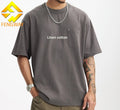 Customized Men's Casual Linen Cotton T-Shirt Streetwear with Drop Shoulder Made Heavyweight Jersey Fabric Direct Manufacturer