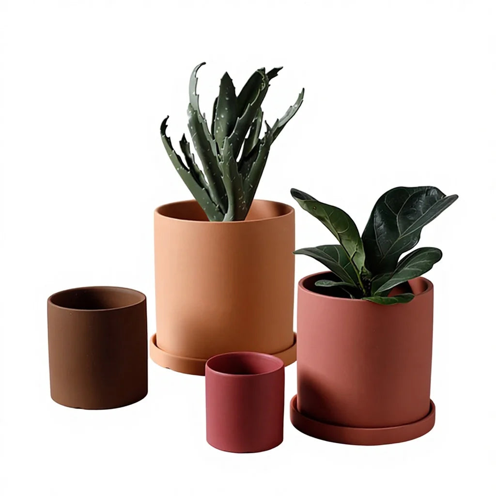 Wholesale Modern Dolomite Marble Design Ceramic Flowerpot with Customizable Logo & Design for Home Hotel Shopping Mall Decor