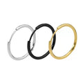 2024 Trendy Fancy Steel Earrings 1.6mm Decoration Real Gold Plated Big Small Circle Dangle Huggie Hoop Anniversary Party Gift
