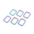 25mm Handbag Metal Rainbow Webbing Buckle Rectangle Ring Loop