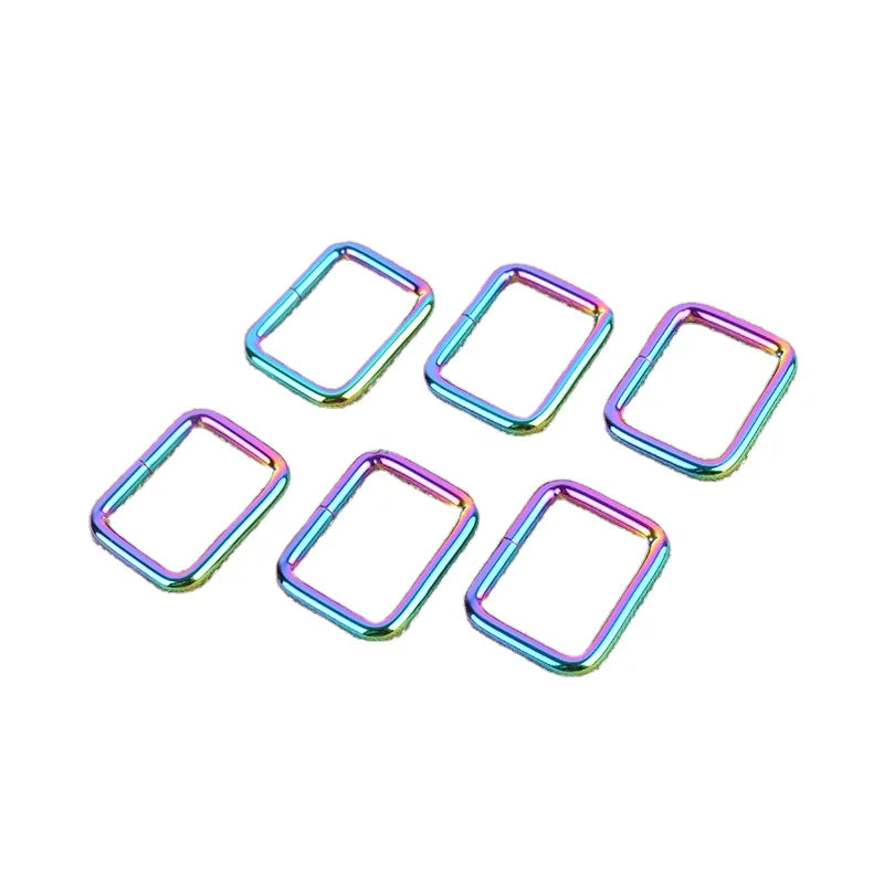 25mm Handbag Metal Rainbow Webbing Buckle Rectangle Ring Loop