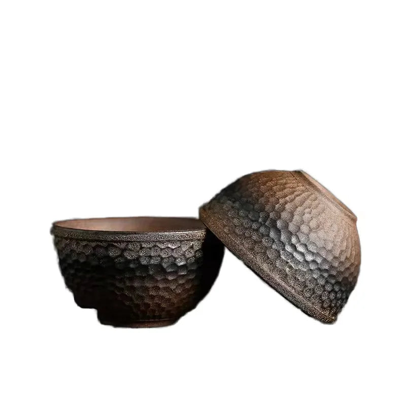 Handmade Vintage Ceramic Tea Cup Japanese Style Crude Pottery Kung Fu Tea Single Cup Master Bowl Japandi CUP