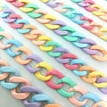 Plastic Acrylic Touch Paint Chain Makaron Buckle Diy Removable Accessories Mobile Phone Shell Jewelry Accessory