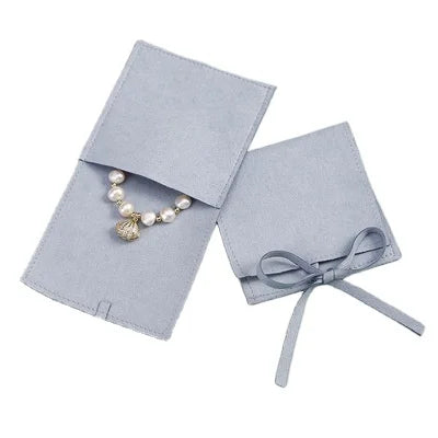 Custom Drawstring Microfiber Storage Jewelry Packaging Velvet Gift Shopping Dust Pouches Bag with logo for Bracelet Jewellery