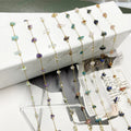 8 Colors Natural Stone Crystal Golden Plated Fashion Waterproof Women Anklets