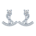 Fashion Anchor Earring Stud 925 Silver Zircons Earrings for Women