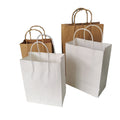 Custom Shopping Bags Printed Brown Kraft Shopping Paper Bags with Handles - Eco-Friendly Reusable Packaging